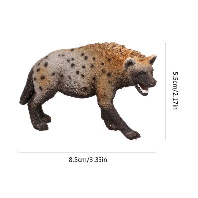คุณภาพสูงใหม่ (สไตล์) 3.4นิ้ว PVC Hyena Wildebeest แบบจำลองสัตว์จำลองการกระทำของสะสมของเล่นสำหรับเด็กผู้ชายของขวัญมินิ