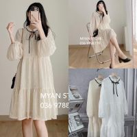 COD SDFGERTYTRRT [Real Photo / Video] baby doll Dress With Embossed Beads Super Cute ulzzang Chiffon Dress