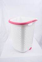 ตะกร้าผ้าล้อลาก สีชมพู Hamper with wheel Pink Lift And Go BK-137-2