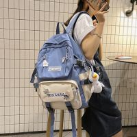 EnoPella Fashion Lady Nylon Travel Backpack Cute Bookbag Student Black Schoolbag For Girls Female Kawaii Mochila Women Bag