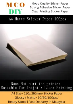 50 Sheets A4 Matte PP Synthetic Paper Self Adhesive Sticker Printer