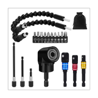 1 Set Drill Extension Kit Flexible Drill Extension Kit 19 Pieces 3 Pieces Drill Holder Extension Hex Shank 105 ° Right Angle Drill Accessory