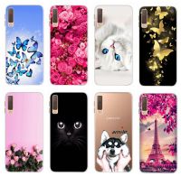 สำหรับ Samsung Galaxy A7 2018 SM-A750F ปกหลังโทรศัพท์ Case ซิลิโคนอ่อนนุ่มน่ารักทาสีปลอก 6.0