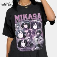 Street shirtโจมตี Titan ญี่ปุ่น Anime Tshirt Eren Yeager Mikasa Armin Arlert มังงะพิมพ์เสื้อผู้ชายผู้หญิง Harajuku Ulzzang ฤดูร้อนเสื้อยืด