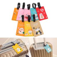 【DT】 hot  Cute Silicon Name Luggage Tag Travel Accessorie Women Men Portable Label Suitcase ID Address Holder Letter Baggage Boarding Gift