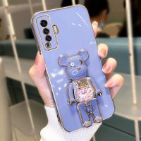 ลูกปัดสีลูกกวาดรูปหมีสายคล้องเคสสำหรับ Xiaomi โทรศัพท์ X5โปร F5 F3 X3 F4 NFC X4 GT Mi 13 Ultra 12 Lite 12X 12T เคสมือถือ