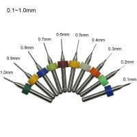 ชุดเครื่องมือเจาะ Pcb 10ชิ้นขนาด0.1-2.0มม. ดอกสว่านหัวเจาะโลหะทังสเตนคาร์ไบด์เครื่องมือแกะลาย Cnc เครื่องตัดมิลลิ่ง