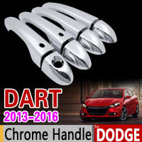 สำหรับ Dodge Dart 2013-2016หรูหราโครเมี่ยมมือจับประตูสำหรับ Dodge Dart 2014 2015ครอบคลุมอุปกรณ์เสริมในรถยนต์สติกเกอร์รถ