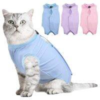 ZZOOI Cat Recovery Suit Jumpsuit Care Pet Kitten Anti Bite Prevent Lick After Surgery Wear Vest Weaning Bottoming Shirt