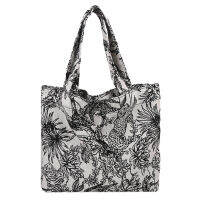 แฟชั่นป่าผ้าใบ Jacquard ถุงผ้าสำหรับชอปปิ้งผู้หญิงความจุมาก Tote กระเป๋าถือ