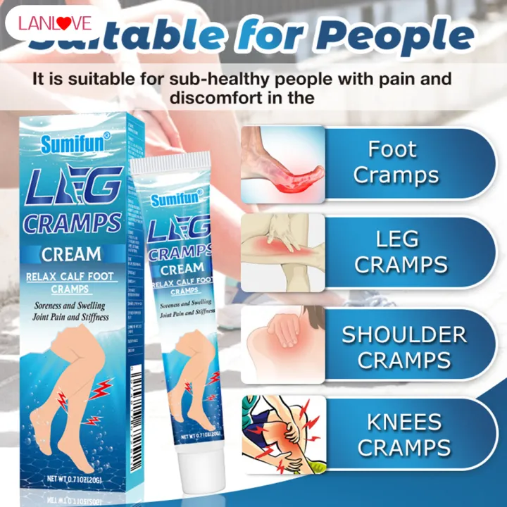 LANLOVE Leg Cramp Relief Cream Relieve Pain Body Health Care Herbal