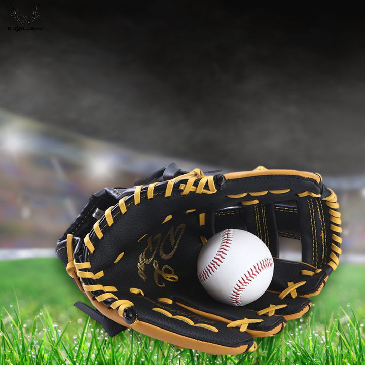 ถุงมือถุงมือเบสบอลหนังวัวสองชั้นสำหรับของขวัญเกิดวันหยุดถุงมือเล่นซอฟต์บอลดูดซับเหงื่อกีฬา