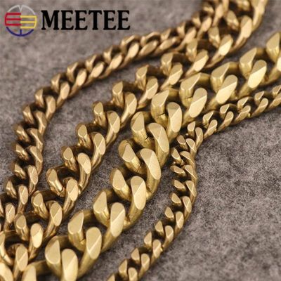 50100cm Fashion Solid Brass Men Belt Pants Keychain Trousers Jeans Wallet Chain Metal Bag Chain DIY Leather Crafts Accessories