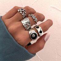 【HOT】┋✶ Punk Gothic Set for Spades Plated Billiards Jewelry