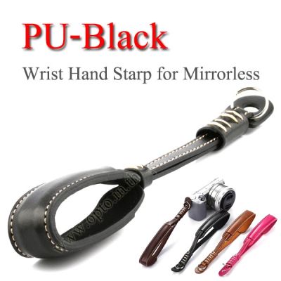 PU-Black Camera Wrist Hand Strap for Mirrorless สายคล้องข้อมือกล้องสายหนัง(สีดำ)