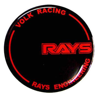 สติกเกอร์ติดดุมล้อ สติกเกอร์เรซินโลโก้ RAYS VOLK Racing wheel ขนาด 43mm. 1 ชุดมี 4 ชิ้น