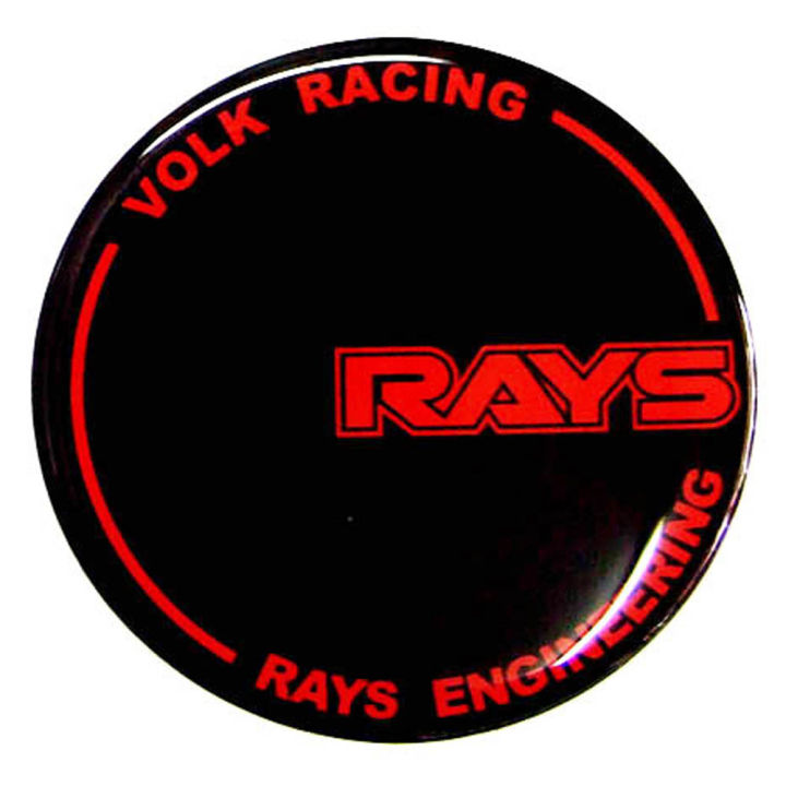 สติ๊กเกอร์ติดดุมล้อ-สติ๊กเกอร์เรซินโลโก้-ล้อแม็ก-rays-volk-racing-wheel-ขนาด-50mm-และ64mm-1-ชุดมี-4-ชิ้น