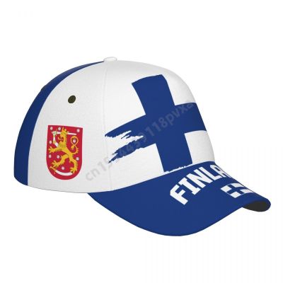 U nisex ฟินแลนด์ธงเย็นฟินส์หมวกเบสบอลมีใจรักหมวกสำหรับเบสบอลแฟนฟุตบอลผู้ชายผู้หญิง