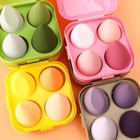 【CW】☾✾  4Pcs/Box Makeup Sponge Eggs Foundation Puff Drop Make Up Blending Wet Dry Use