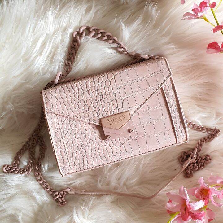 Mini Chain Guess Lynda Women's Crossbody Bag Light Pink Lazada PH