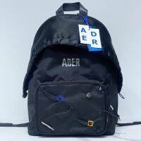 ADERs new detachable personality black drawstring backpack sports leisure large-capacity school bag waterproof