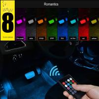 [ANYA Auto Parts] แบ็คไลท์ RGB ไฟส่องเท้าแบบภายในรถ LED พร้อม USB ไร้สาย APP รีโมทเพลงควบคุมโคมไฟตกแต่งบรรยากาศหลายโหมด