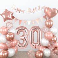 Gold 30 40 50 Birthday Decoration Balloons Globos Happy Garland Ballon for Supplies