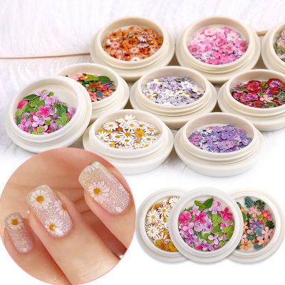 【CW】 50pcs/box Color mixed rose ultra-thin pulp patch nail art decoration