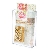 Acrylic Transparent Single-Layer Wall-Mounted Folder Plastic Shelf File Rack A4 Office Data Storage Display Rack Stationery