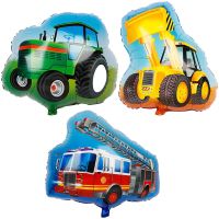 1pcs Farm tractor bulldozer Foil balloons Ice cream car helium balloon baby shower Birthday party decoration Kids toy Globos Balloons