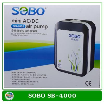 SOBO SB-4000 ปั๊มออกซิเจนพร้อมแบตเตอรี่สำรองไฟและหัวเสียบ USB บริการเก็บเงินปลายทาง สำหรับคุณ
