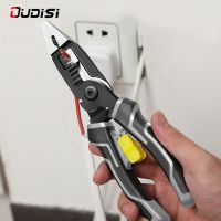 ●◈ OUDISI Multifunctional Electrician Pliers Long Nose Pliers Wire Stripper Cable Cutter Terminal Crimping Hand Tools