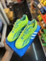 รองเท้าฟุตบอลผู้ชาย สตั๊ดอาดิดาส กีฬาชายและหญิง adidas crazy fast สีเขียวมะนาว พร้อมของแถม