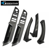 อัพเกรด LHD RHD คาร์บอนไฟเบอร์ประตูด้านในดึง Handle Kit แผง Trim สำหรับ BMW 3 Series E90 E91 316 318 320 325