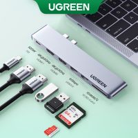 Ugregreen 6 In 2 Type C ฮับต่อพ่วงพร้อมการ์ดความจำเครื่องอ่านการ์ด Thunderbolt 3พอร์ตสำหรับ Macbook Pro