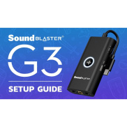 Card âm thanh Bỏ túi Creative Sound BlasterX G3 7.1 HD Gaming USB DAC