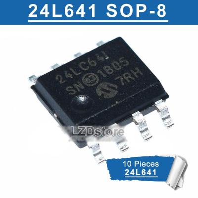 10ชิ้น24LC641 SOP-8 24LC64I 24LC64T-I/SN SOP8 24LC64T-I SN 24LC64 SOP SMD VHF EEPROM Chip