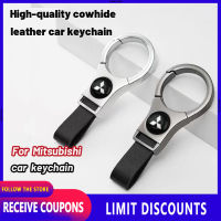 คุณภาพสูง Cowhide หนังรถพวงกุญแจ/แฟชั่นโลหะผู้ถือกุญแจ Keyring รถอุปกรณ์เสริมสำหรับ Mitsubishi Montero Sport Mirage ผจญภัย Pajero Lancer Strada L300 Montero Galant Canter ASX Fuzion Eclipse L200 Grandis Space Gear Outlander Space Wago