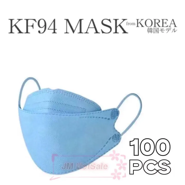 (100pcs) KF94 Korean Face Mask Nonwoven Protection Filter 3D Anti Viral Mask Korea Style