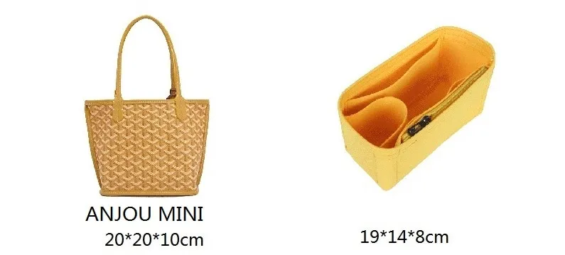  ArcDiary Rayon Purse Organizer Insert, unique pattern Bag  organizer, bag in bag for luxury bags, fit Goyard saigon mini/PM/MM Bags(Saigon  PM 28,Amber Yellow) : Clothing, Shoes & Jewelry