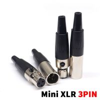 3pin Mini XLR Aviation Connector Female Socket Zinc Alloy copper pins for MIC Microphone Audio Video Connecting