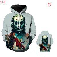 2023 newhx ใหม่ JOKER DC ภาพยนตร์ Cool Man 3D พิมพ์ unisex hoodies ลำลองแขนยาว hooded Tops