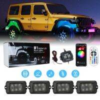 Car RGBW LED Rock Lights, with Smart APP Control, 64 Multicolor Underglow Neon Light Pods for Truck, Reactive Music Mode