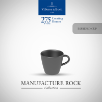 Villeroy &amp; Boch - Manufacture Rock แก้วกาแฟพอร์ซเลน สีดำ แก้วกาแฟเอสเพรสโซ - วิลเลรอย แอนด์ บอค