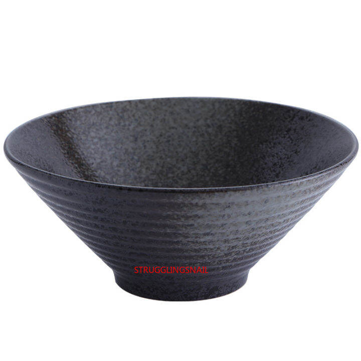 japanese-creative-noodle-bowl-tableware-set-commercial-bamboo-hat-ceramic-bowl-household-large-ramen-rice-noodles-soup-bowl