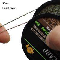 20m Carp Fishing Lead Free Woven Leaders Camo Green Brown 35lb/45lb Hook Link Leadcore Fishing Line Hair Rig Fishing Lines