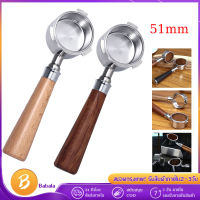 51mm Espresso Portafilter Stainless Steel Single-Mouth/Double-Mouth Coffee Machine Handle Bottomless Filter Portafilter Coffee Tools