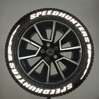 ’；【‘； 1 Set 2.7 Cm Car Tire Reflective Stickers SPEEDHUNTERS Permanent Lettering Car Tire Decorations PVC Tire Label Wheel Decals