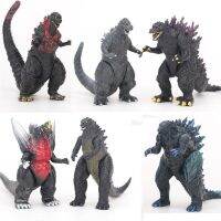 Godzilla Versi Q ตุ๊กตาขยับแขนขาได้อนิเมะมอนสเตอร์8ซม. ทำจาก PVC โมเดล Gidrat กษัตริย์ Tangan