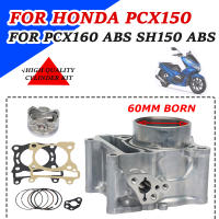 60มม. รถจักรยานยนต์กระบอกอากาศลูกสูบชุดสำหรับ HONDA PCX160 PCX 150 160 SH150 ABS บล็อกแหวนลูกสูบชุดหัวฐานปะเก็นชุด